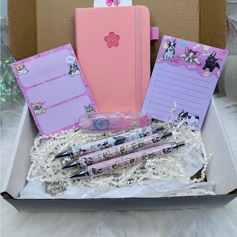 Dog theme Bookish Notebook Bundle with Dog theme pens in Pink - Picture 5 of 8